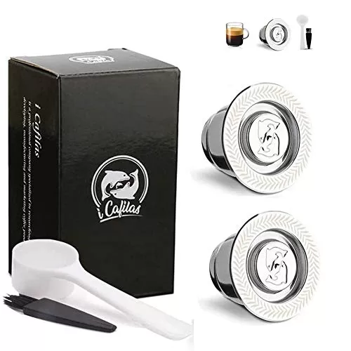 iCafilas Reusable Capsules Refillable Coffee Pods Stainless Steel